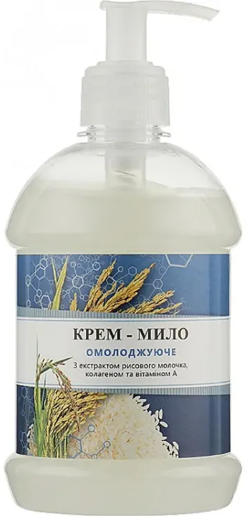 Крем-мило Fitodoctor Фитодоктор омолоджуюче з екстрактом рисового молочка, колагеном і вітаміном А, 500 мл