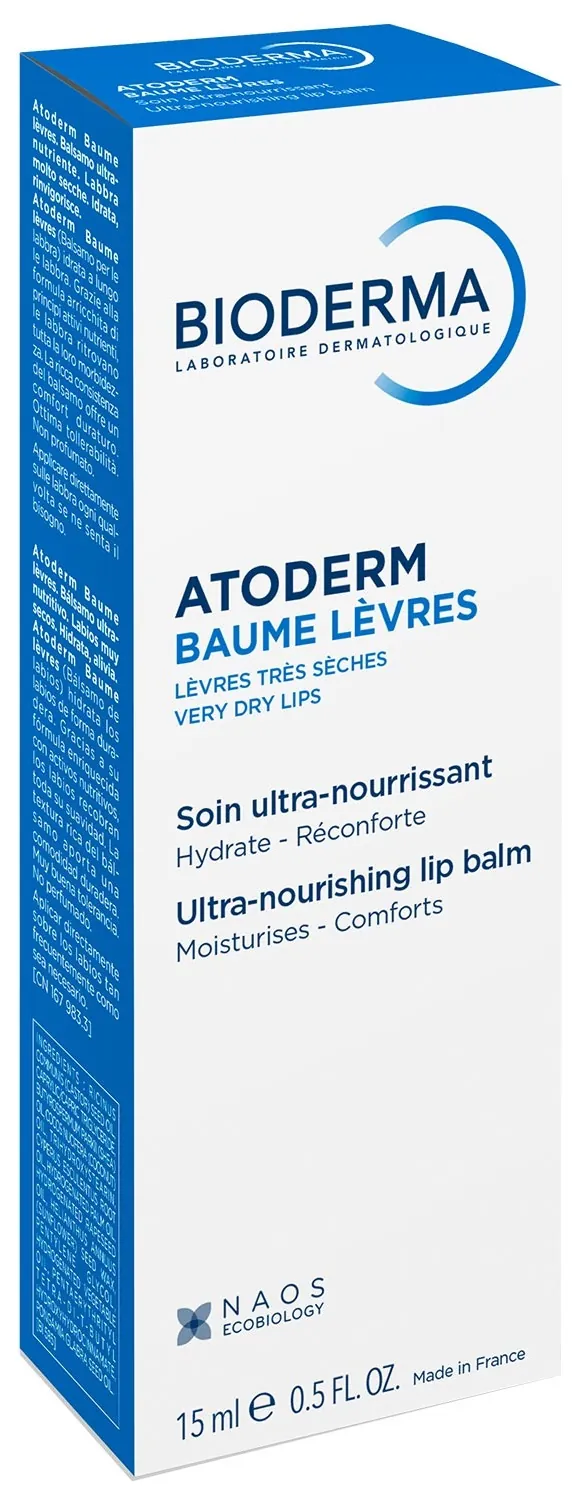 Бальзам для губ Bioderma Atoderm для сухої шкіри, 15 мл