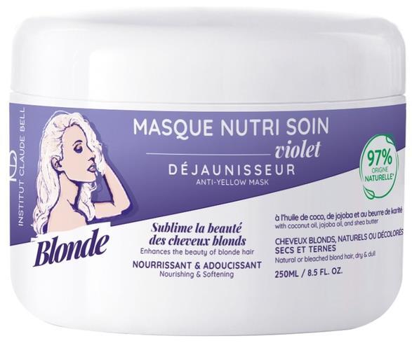 Маска для волос Institut Claude Bell Blonde Nutrition фиолетовый оттенок для светлых волос, 200 мл