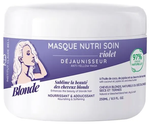 Маска для волосся Institut Claude Bell Blonde Nutrition фіолетовий відтінок для світлого волосся, 200 мл