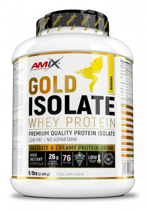 Протеїн сироватковий ізолят Amix Nutrition Gold Isolate Whey Protein банан, 2280 г