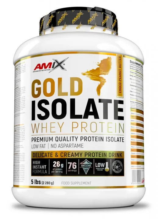 Протеїн сироватковий ізолят Amix Nutrition Gold Isolate Whey Protein шоколад-арахісова паста, 2280 г