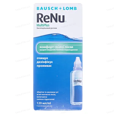 Розчин ReNu MultiPlus д/конт. лінз по 120 мл у флак. пласт.