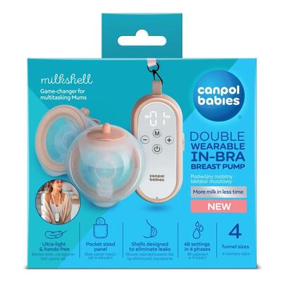 Молокоотсос Canpol Babies MilkShell двойной мобильный электрический, 20/106