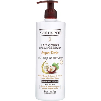 Лосьйон-молочко Evoluderm для дуже сухої шкіри живильне з аргановою олією, 500 мл