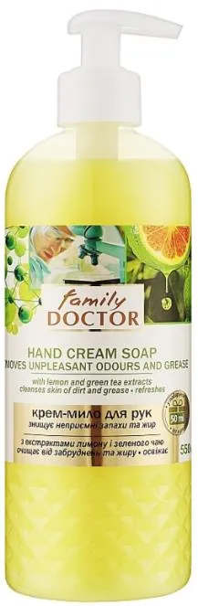 Крем-мило для рук Family Doctor для знищення неприємних запахів та жиру, 500 мл