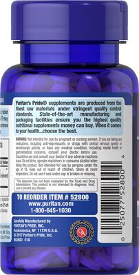 5-HTP Puritan's Pride 5-HTP 200 мг, 60 капсул