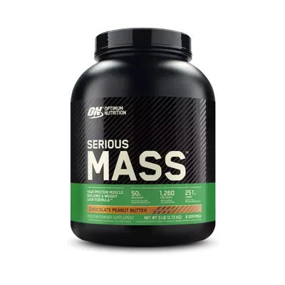 Гейнер Optimum Nutrition Serious Mass, шоколад і арахісове масло, 2,72 кг