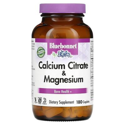 Кальция цитрат с магнием Bluebonnet Nutrition Calcium Citrate Plus Magnesium, 180 капсул