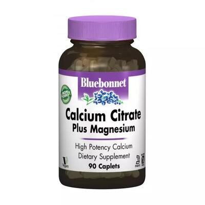 Кальция цитрат с магнием Bluebonnet Nutrition Calcium Citrate Plus Magnesium, 90 капсул