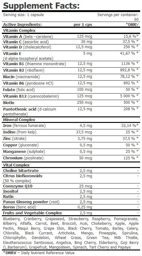 Вітамінно-мінеральний комплекс Amix Nutrition Multi-HD, 60 капсул