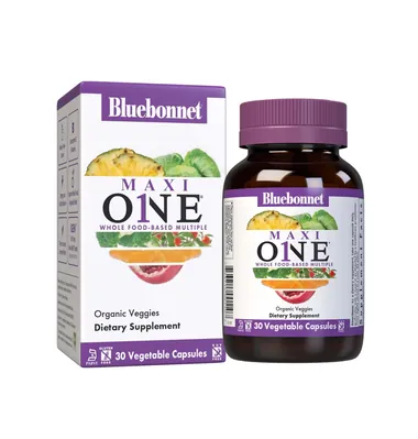 Мультивітаміни із залізом Bluebonnet Nutrition Maxi One із залізом, 30 вегетаріанських капсул