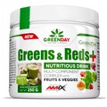 Зеленая смесь Amix Nutrition GreenDay Greens & Reds фруктовая, 250 г