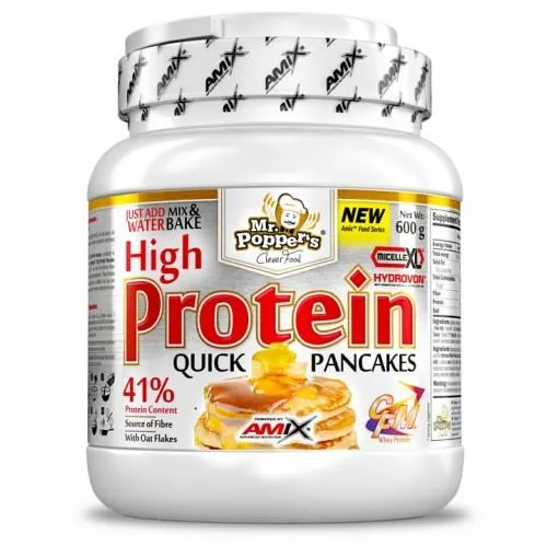 Суміш протеїнова Amix Nutrition Mr.Popper's High Protein Quick Pancakes для приготування панкейків, шоколад-кокос, 600 г