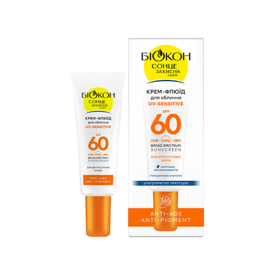 Крем-флюид для лица Биокон UV-Sensitive для фоточувствительной кожи SPF60, 25 мл