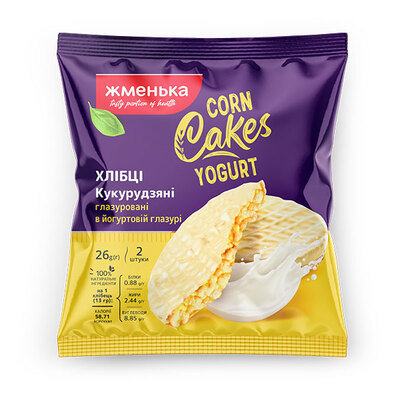 Хлебцы Жменька кукурузные в йогуртовой глазури, 26 г