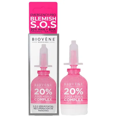 Сироватка для обличчя Biovene відлущуюча з кислотами AHA, BHA, маслом чайного дерева для проблемної шкіри, 10 мл