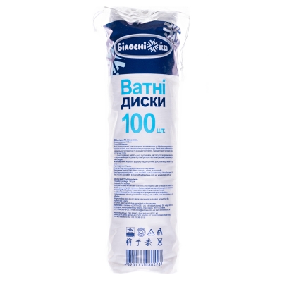 Диски ватные Білосніжка, 100 штук