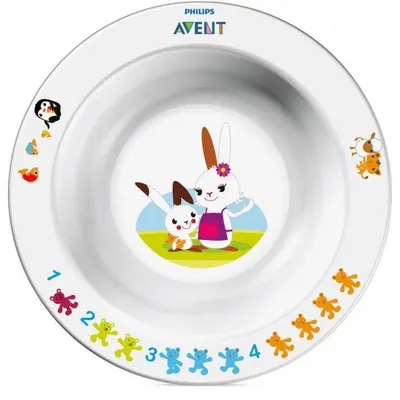 Тарілка Philips Avent SCF706/00 глибока маленька з малюнком, від 6 місяців