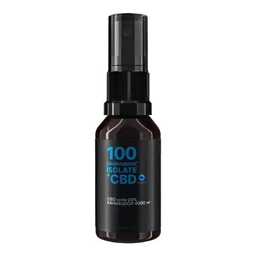 CBD 100 isolate олія 20% 4000 мг мандарин, 120 доз, 20 мл