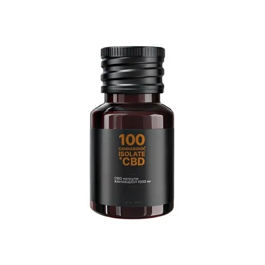 CBD 100 isolate 1500 мг, 30 капсул по 50 мг