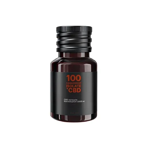 CBD 100 isolate 3000 мг, 60 капсул по 50 мг
