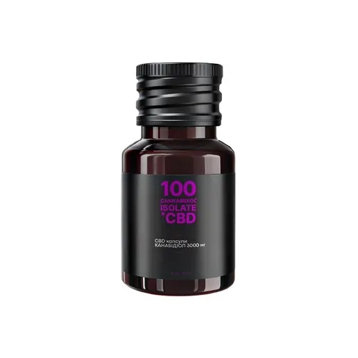 CBD 100 isolate 3000 мг, 30 капсул по 100 мг