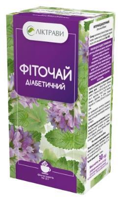 Фіточай Ліктрави Діабетичний по 1.5 г №20 у філ.-пак.