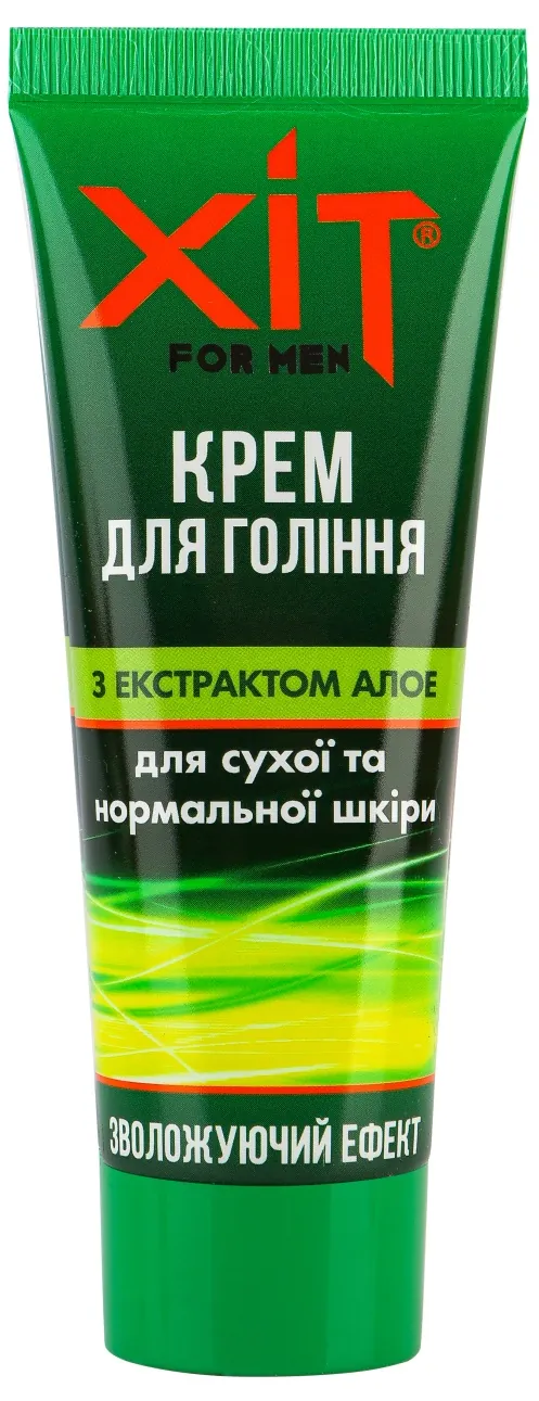 Крем для гоління Хіт for men зволожуючий ефект з екстрактом алое, 70 г