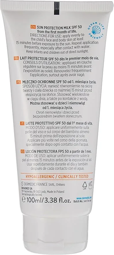 Молочко сонцезахисне Dermedic Sunbrella baby SPF 50 для дітей, 100 мл