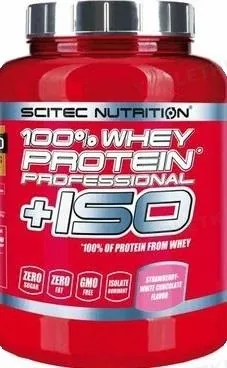 Протеин сироватковий змішаний Scitec Nutrition 100% Whey Protein Professional + ISO полуниця - білий шоколад, 870 г