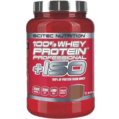 Протеїн сироватковий змішаний Scitec Nutrition 100% Whey Protein Professional + ISO ванільний чізкейк, 870 г