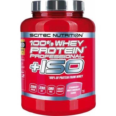 Протеин Scitec 100% Whey Protein Professional + ISO, клубника-белый шоколад, 2280 г