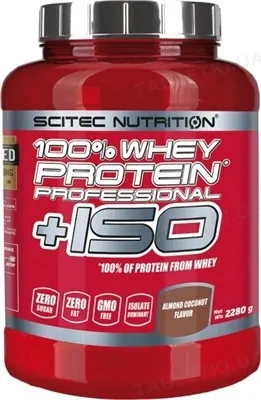 Протеїн сироватковий змішаний Scitec Nutrition 100% Whey Protein Professional + ISO мигдаль-кокос, 2280 г