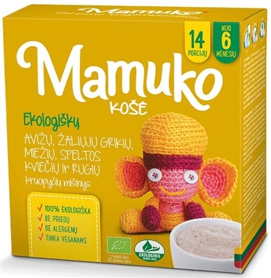 Крупа Mamuko органическая Смесь овсяно-гречнево-ячменно-пшенично-ржаная, 240 г