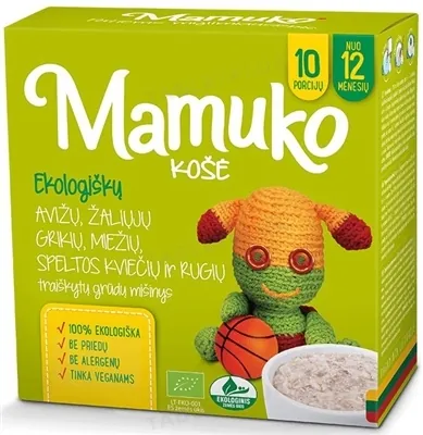 Крупа Mamuko органічна Суміш мультизернова з вівсяними пластівцями, 240 г