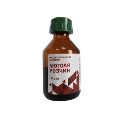 Люголя раствор д/наруж. прим. по 25 г во флак.