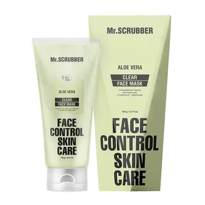 Маска для обличчя MR.Scrubber Clear Face Control для боротьби з тьмяністю і набряками, 100 мл