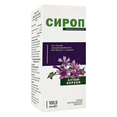 Алтея корня К&Здоровье сироп на основе концентрированного экстракта с сахаром, 100 мл