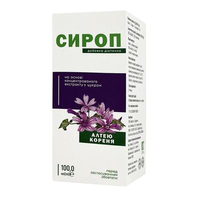 Алтея корня К&Здоровье сироп на основе концентрированного экстракта с сахаром, 100 мл