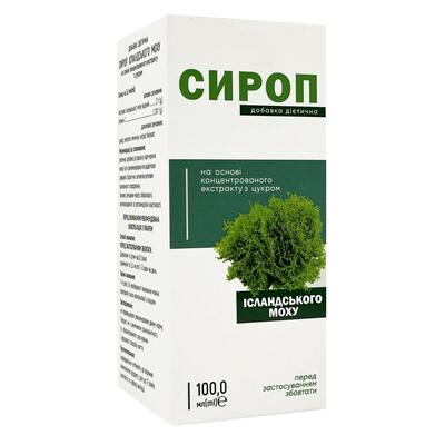 Исландского мха К&Здоровье сироп на основе концентрированного экстракта с сахаром, 100 мл