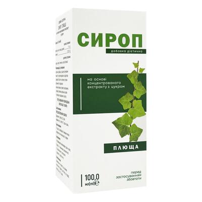 Плюща К&Здоровье сироп на основе концентрированного экстракта с сахаром, 100 мл