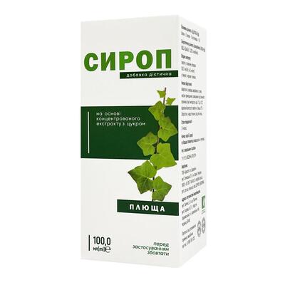 Плюща К&Здоровье сироп на основе концентрированного экстракта с сахаром, 100 мл