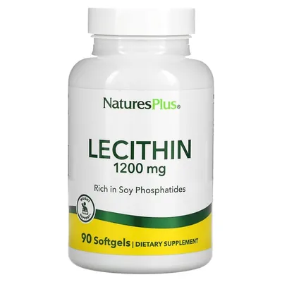 Лецитин із сої Nature's Plus Soy Lecithin 1200 мг, 90 капсул