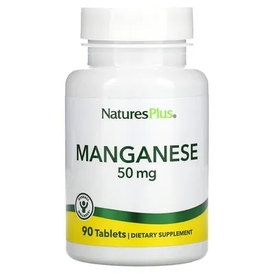 Марганець Nature's Plus Manganese 50 мг, 90 таблеток