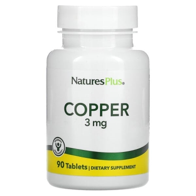 Медь Nature's Plus Copper 3 мг, 90 таблеток