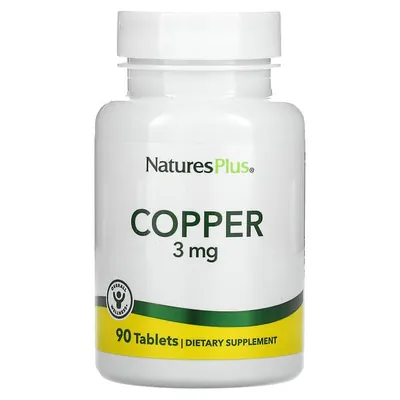 Мідь Nature's Plus Copper 3 мг, 90 таблеток