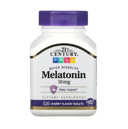Мелатонін 21st Century Melatonin 10 мг, вишневий смак, 120 таблеток
