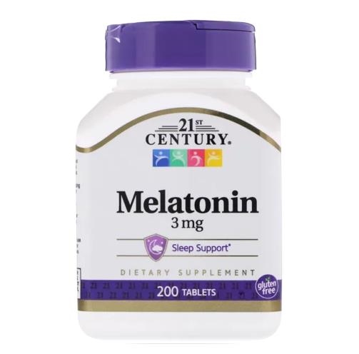 Мелатонин 21st Century Melatonin 3 мг, 200 таблеток