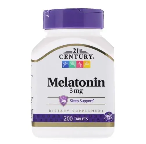 Мелатонін 21st Century Melatonin 3 мг, 200 таблеток